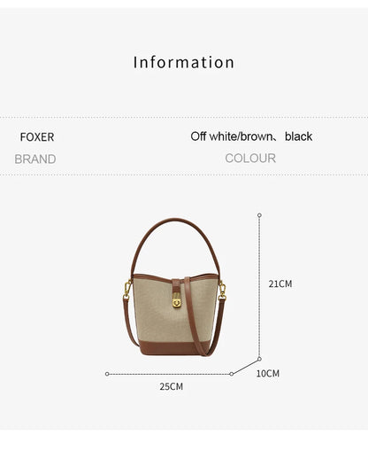 FOXER Women’s Small Crossbody Bag – Fashion Bucket Shoulder Handbag 2025