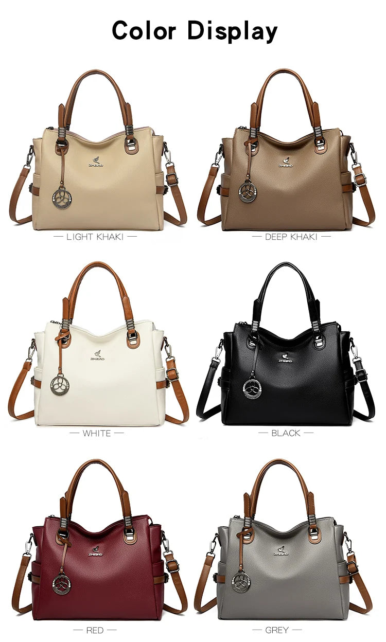 High-Quality Leather Handbag – Soft Shoulder Bag for Women