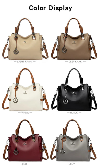High-Quality Leather Handbag – Soft Shoulder Bag for Women