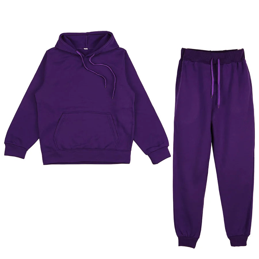 Spring Autumn Tracksuit – Women’s Hoodie + Sweatpants 2-Piece