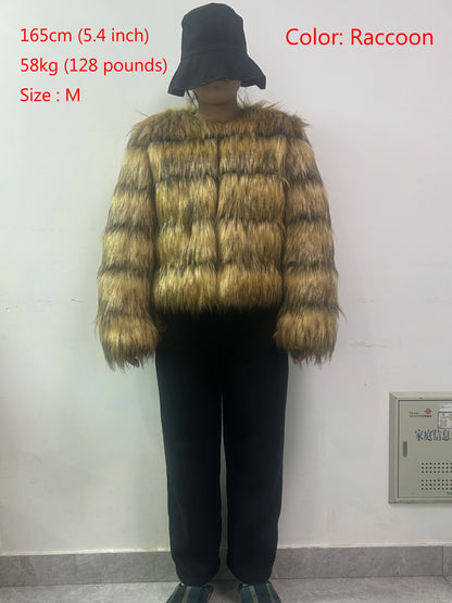 Fashion & Warm – Thick Faux Fur Coat Women’s Winter Wear