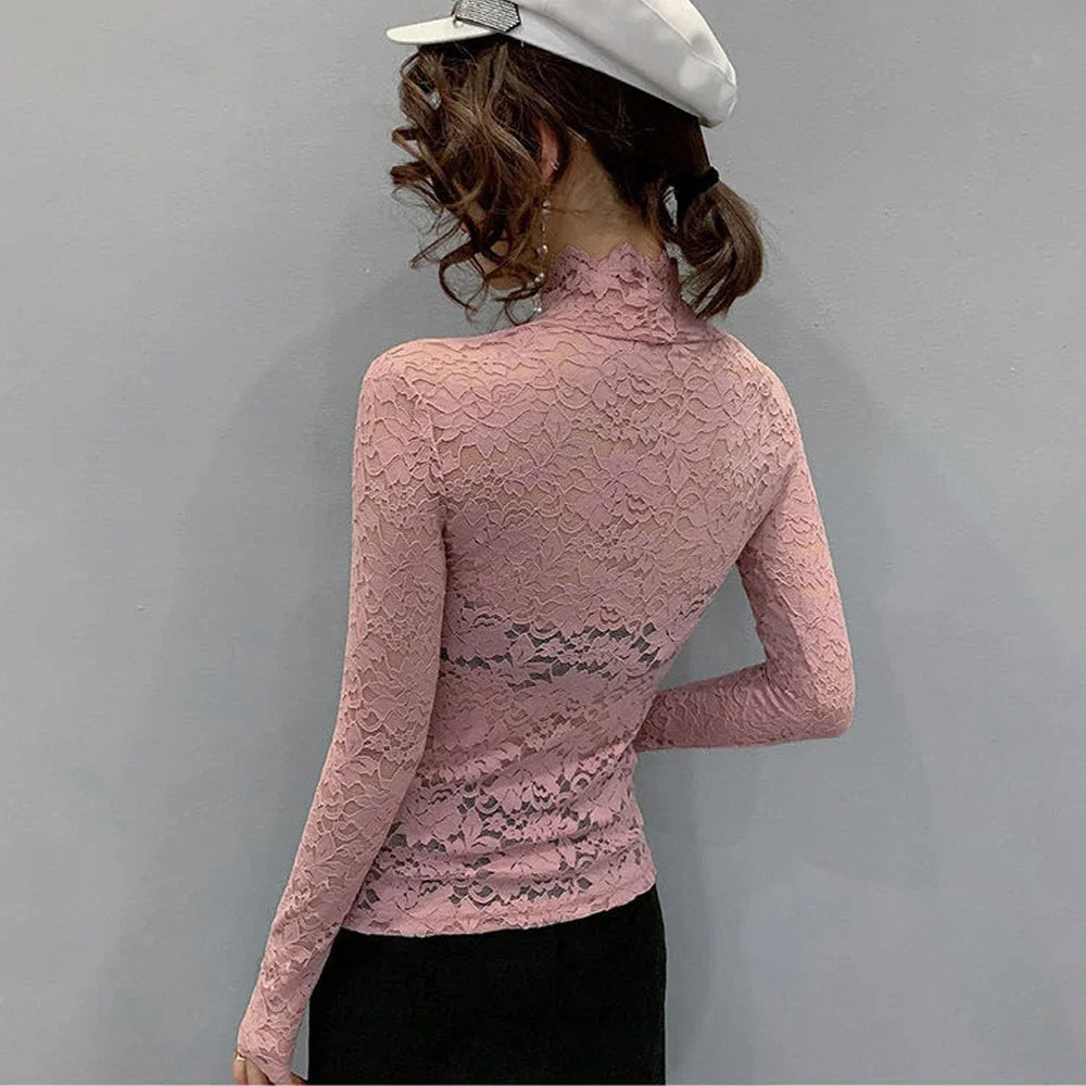 Elegant & Sexy – Floral Lace Petal Sleeve Top for Women