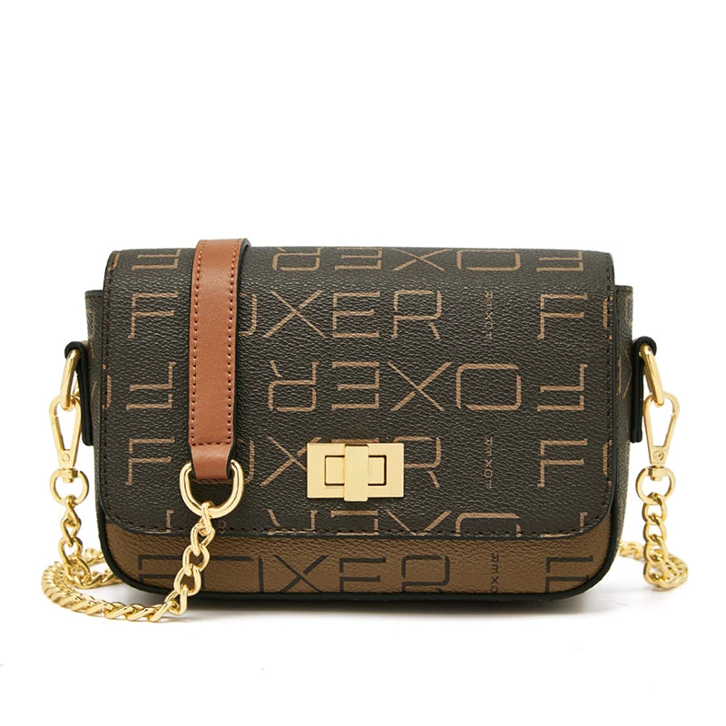 Girls’ Monogram Flap Bag – FOXER Small Crossbody Cellphone Handbag