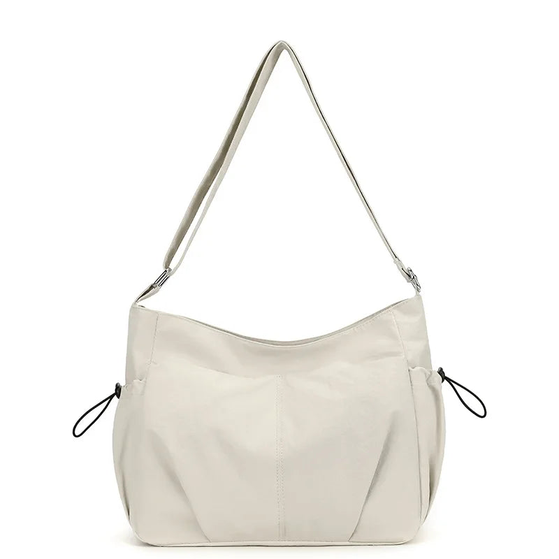 Lightweight Ladies Shoulder Bag – Solid Color Waterproof Crossbody Bag