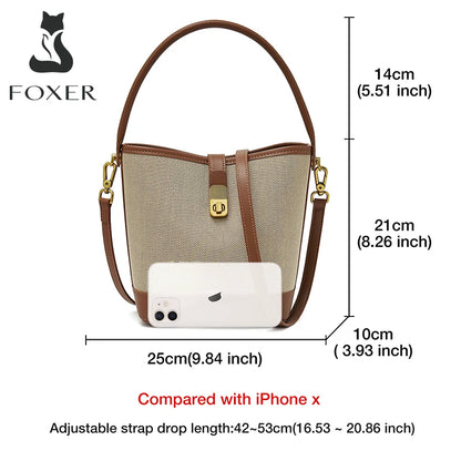 FOXER Women’s Small Crossbody Bag – Fashion Bucket Shoulder Handbag 2025