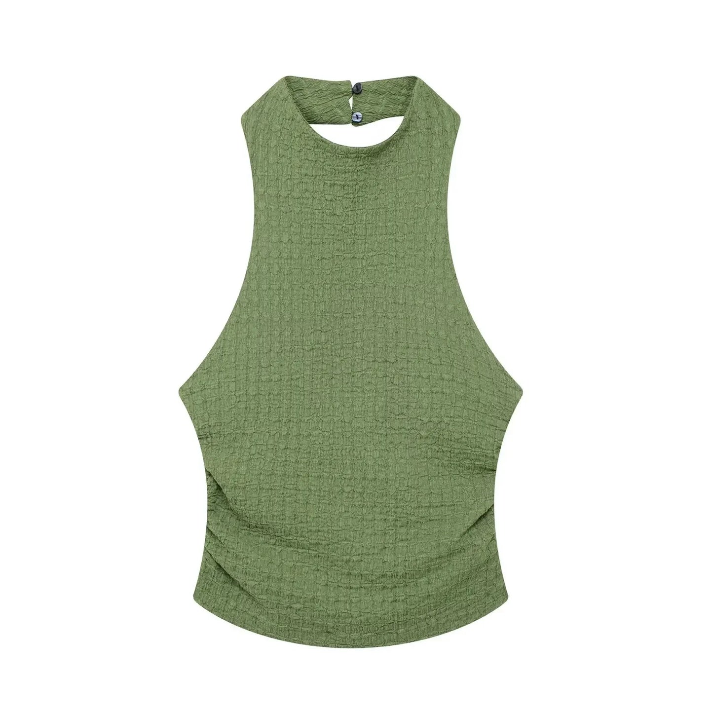 Casual Chic Two-Piece – Halter Top & Straight Pants for Women