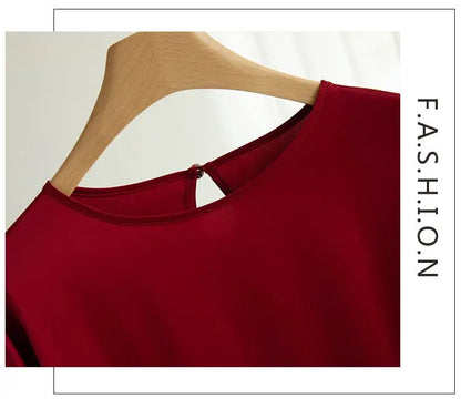 Elegant & Lightweight – Women’s Satin Silk Half-Sleeve Tee 2025