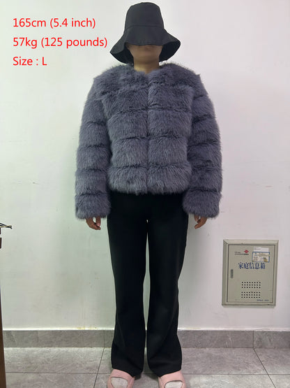 Fashion & Warm – Thick Faux Fur Coat Women’s Winter Wear