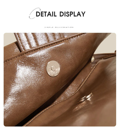 Autumn Winter Women’s Tote Bag – FOXER Simple Split Leather Crossbody Bag