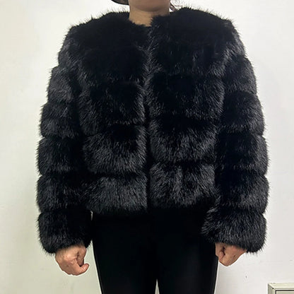 Fashion & Warm – Thick Faux Fur Coat Women’s Winter Wear