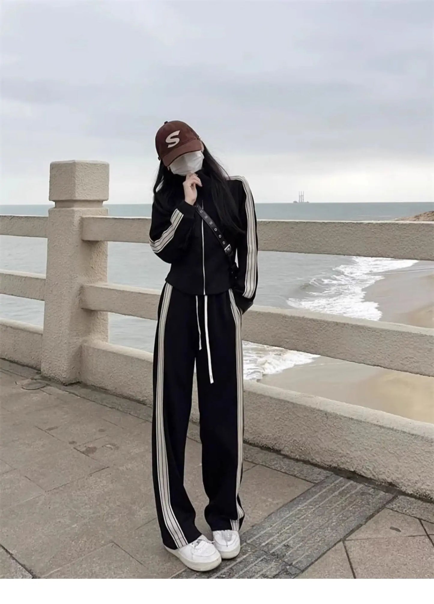 Running Outfit Women – Casual Open Cardigan 2-Piece Set