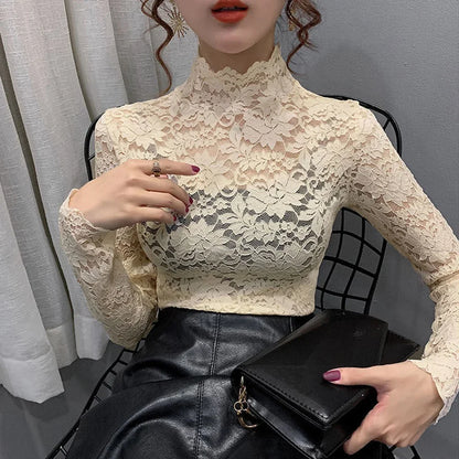 Elegant & Sexy – Floral Lace Petal Sleeve Top for Women