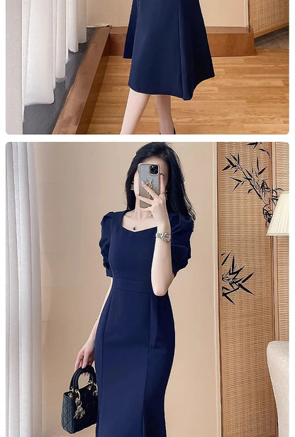 Women’s Stylish Summer Dress – High Waist Slimming Korean Dress