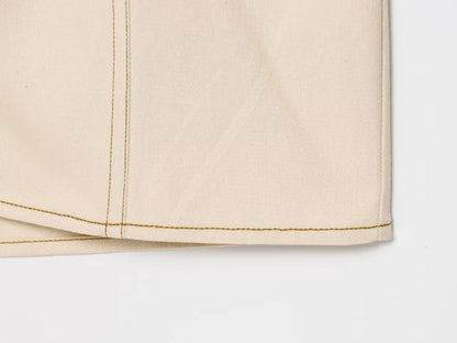 Fashionable Women’s Midi Dress – Lapel Denim Slim Waist Dress