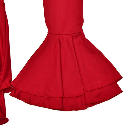 Absobe Ruffle Mini Dress - V-Neck A-Line Bodycon with Asymmetrical Buttons