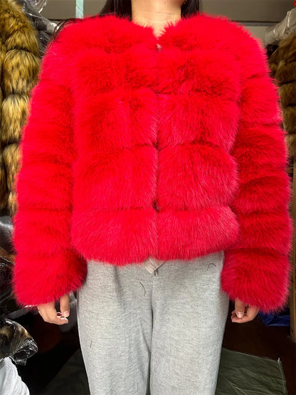 Fashion & Warm – Thick Faux Fur Coat Women’s Winter Wear