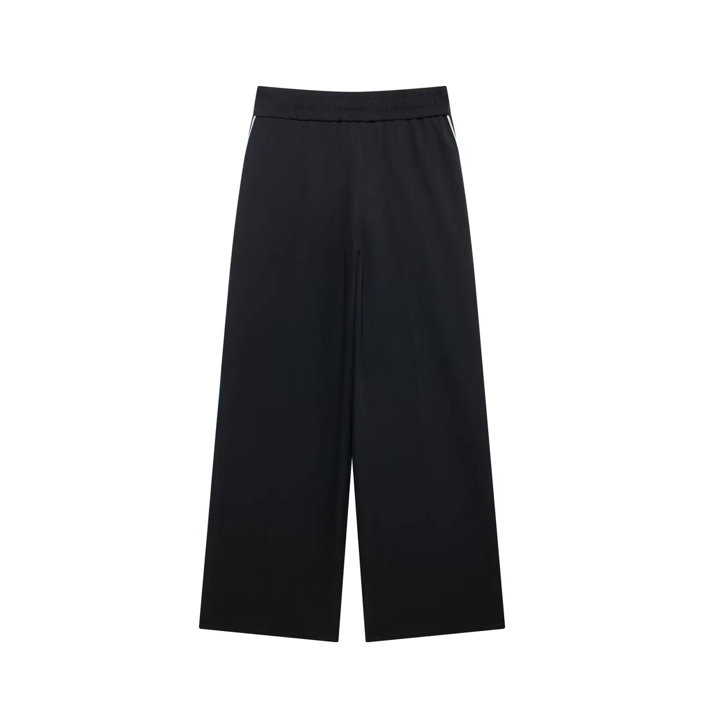 TRAFZA Vintage Women’s Outfit – Short Black Jacket & Black White Patchwork Pants
