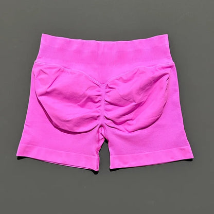 HISTELLO Impacts Shorts 4.5" Women Fitness Sports Biker Shorts Low Waist Gym Short Workout Scrunch Butt Yoga Seamless Leggings