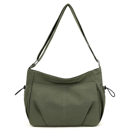 Lightweight Ladies Shoulder Bag – Solid Color Waterproof Crossbody Bag