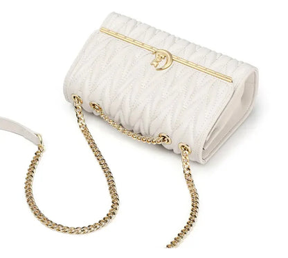 Women’s FOXER Fashion Chain Shoulder Bag – Square Crossbody Purse