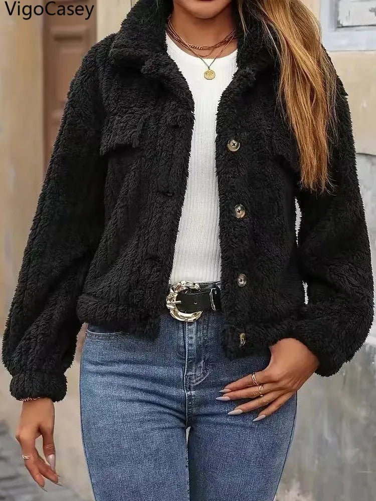 VigoCasey Printed Women’s Jacket – Long Sleeve Thick Warm Outerwear