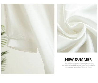 Elegant & Lightweight – Women’s Satin Silk Half-Sleeve Tee 2025