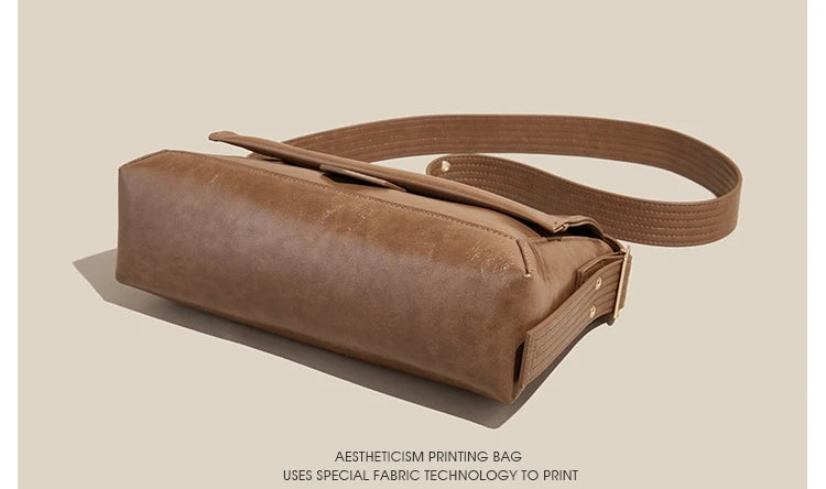 Autumn Winter Women’s Tote Bag – FOXER Simple Split Leather Crossbody Bag