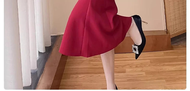 Women’s Stylish Summer Dress – High Waist Slimming Korean Dress