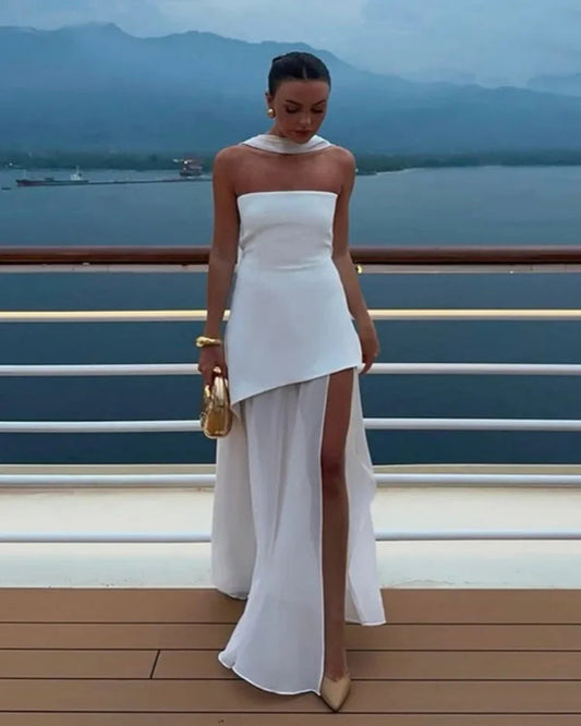 Summer Must-Have – Elegant Strapless Maxi Beach Dress