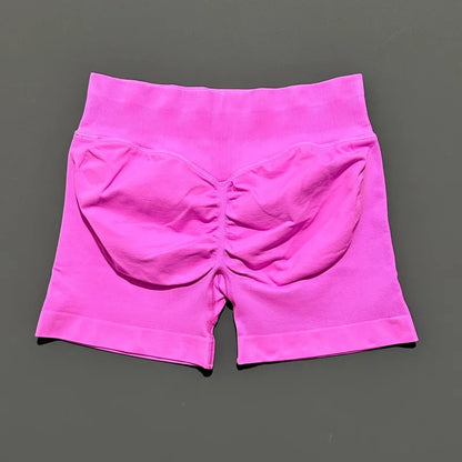 HISTELLO Impacts Shorts 4.5" Women Fitness Sports Biker Shorts Low Waist Gym Short Workout Scrunch Butt Yoga Seamless Leggings