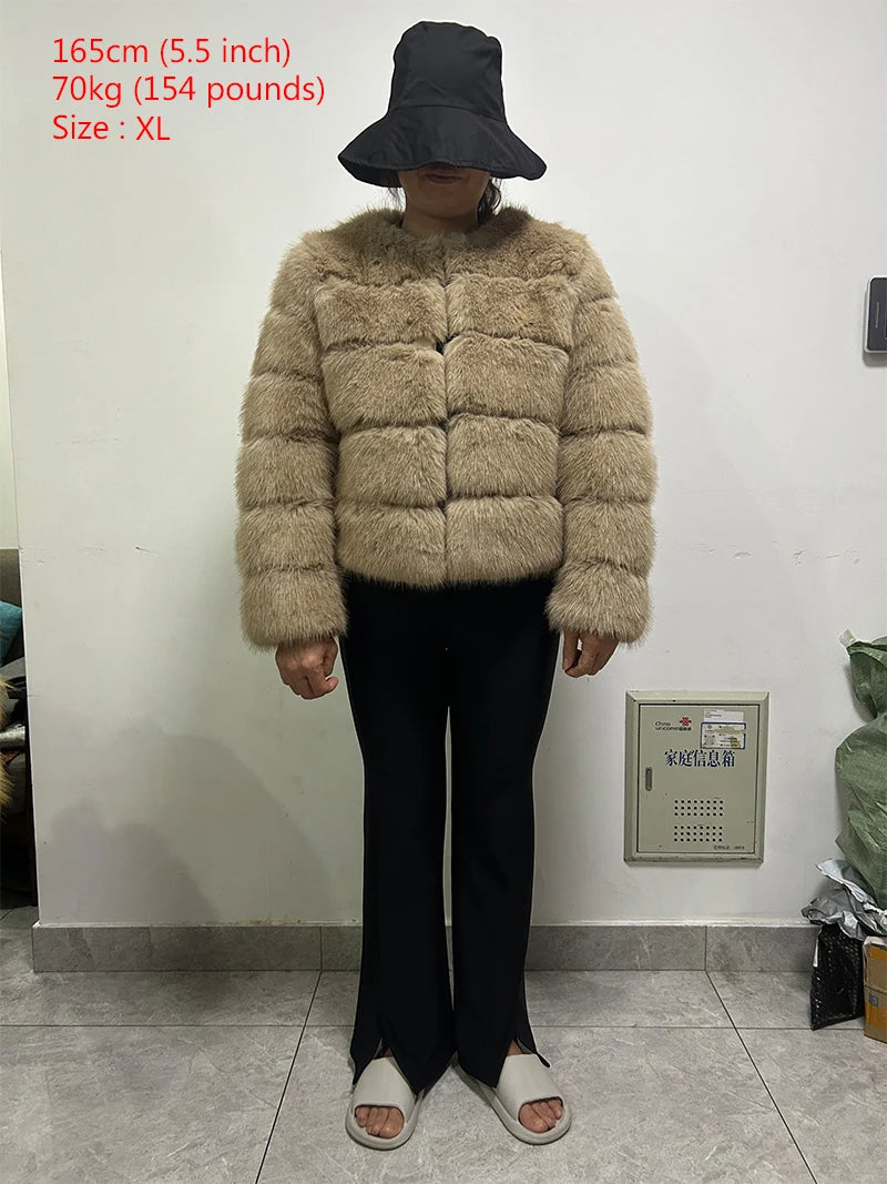 Fashion & Warm – Thick Faux Fur Coat Women’s Winter Wear