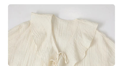 Spring & Summer Must-Have – V-Neck Lace-Up Blouse