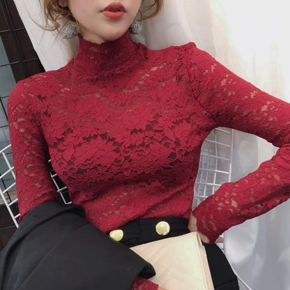 Elegant & Sexy – Floral Lace Petal Sleeve Top for Women