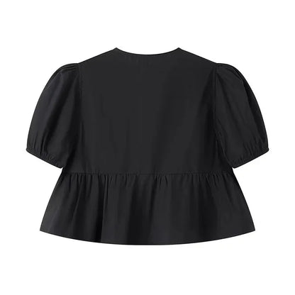 Wild & Chic – Leopard Print Puff Sleeve Crop Top 2025
