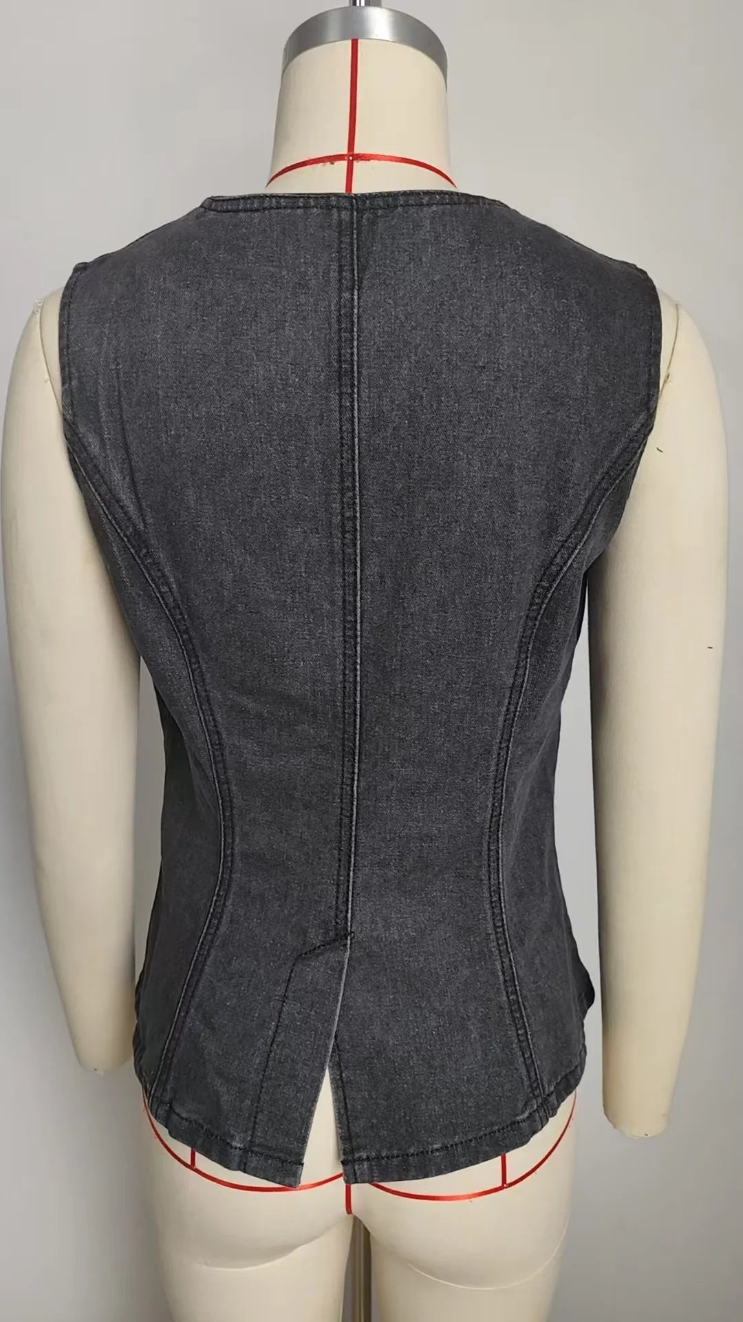 Trendy Two-Piece Set – Sleeveless Darted Vest with Wide-Leg Trousers