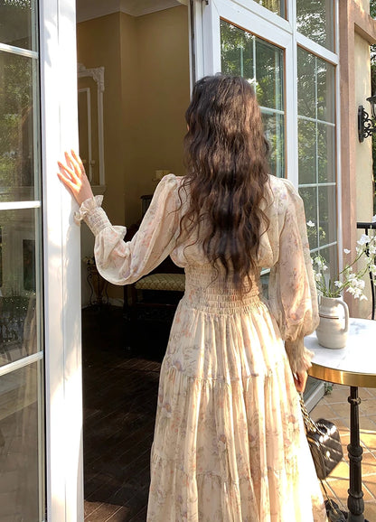 Trendy Women’s Beach Dress – Bohemian Long Sleeve Chiffon Dress