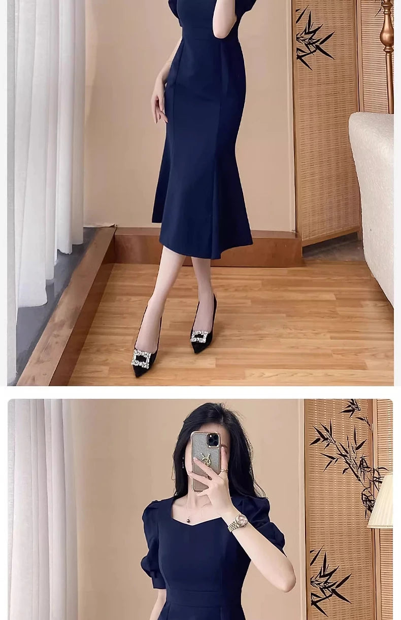 Women’s Stylish Summer Dress – High Waist Slimming Korean Dress