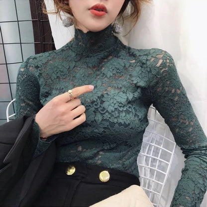 Elegant & Sexy – Floral Lace Petal Sleeve Top for Women