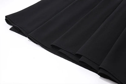 Casual Elegant Summer Dress – High-Waist Solid Ruched Maxi Dress