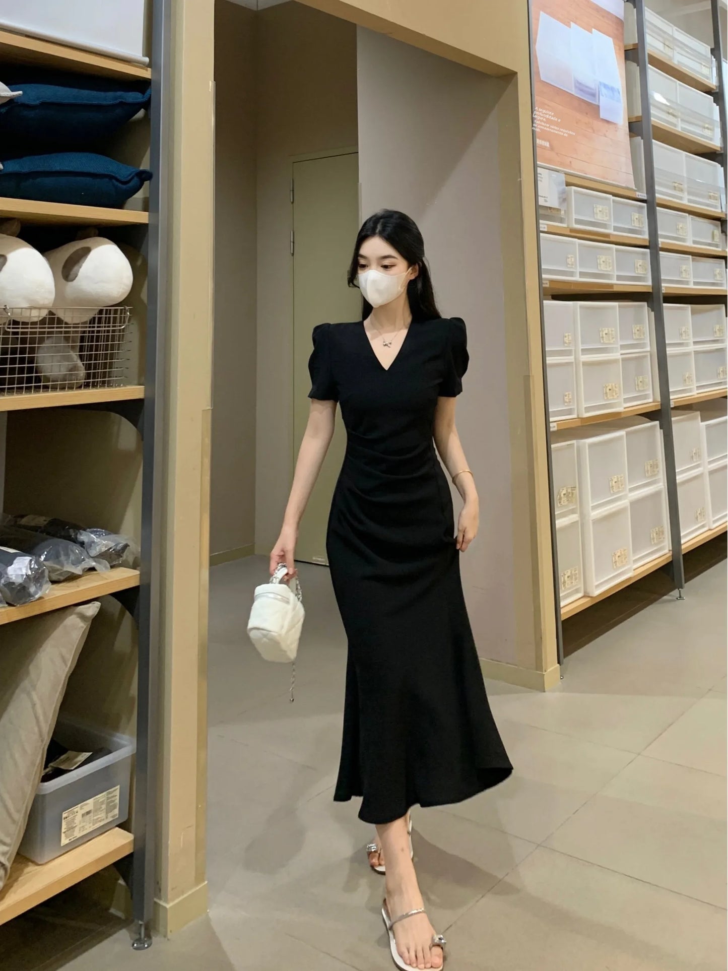 Street Style Summer Dress – Plus Size V-Neck Long Skirt Dress