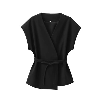 2025 Spring Summer 2-Piece Commuter Suit – Women’s Sleeveless Top & Pants