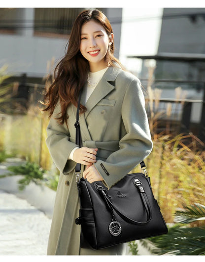 High-Quality Leather Handbag – Soft Shoulder Bag for Women