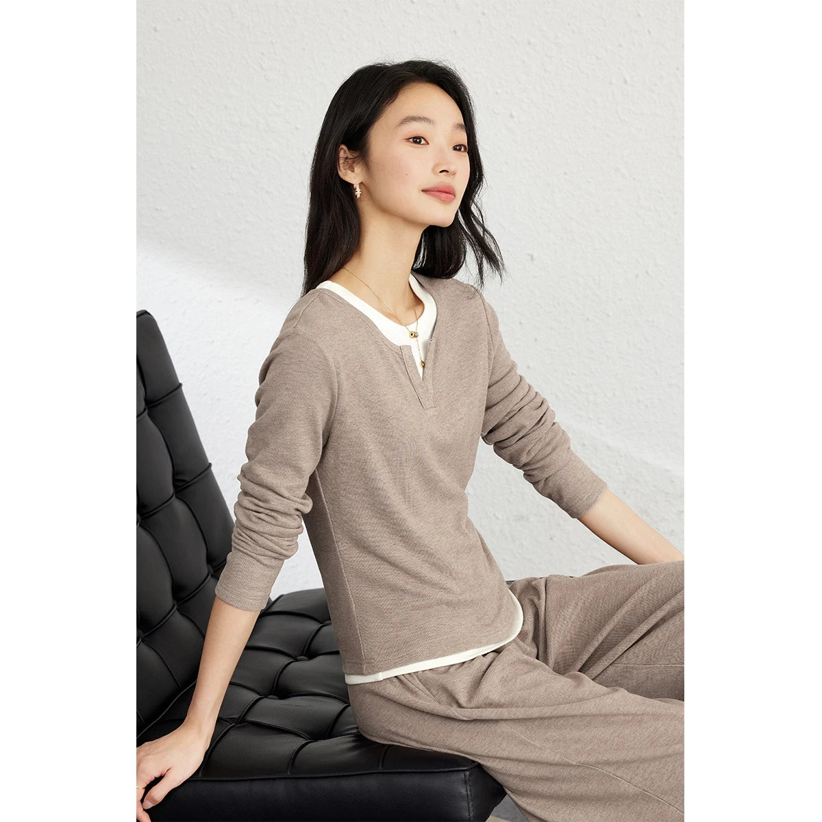 Casual Women’s Tracksuit – VIMLY Two-Piece with Loose Fit Pants