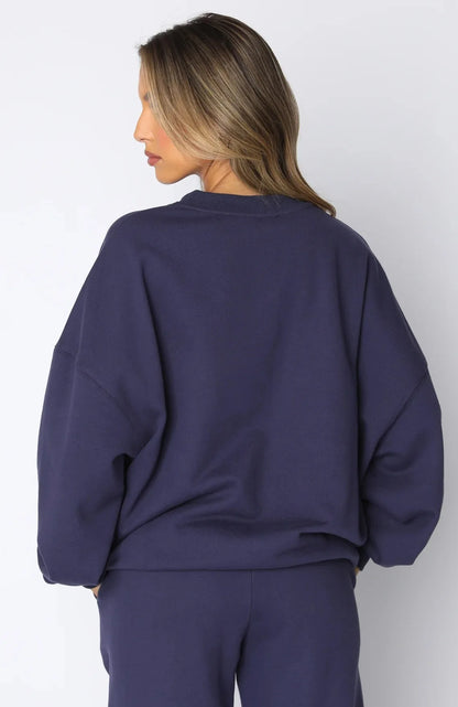 Fashion Women’s Tracksuit – Round Neck Hoodie with Lace-Up Pants