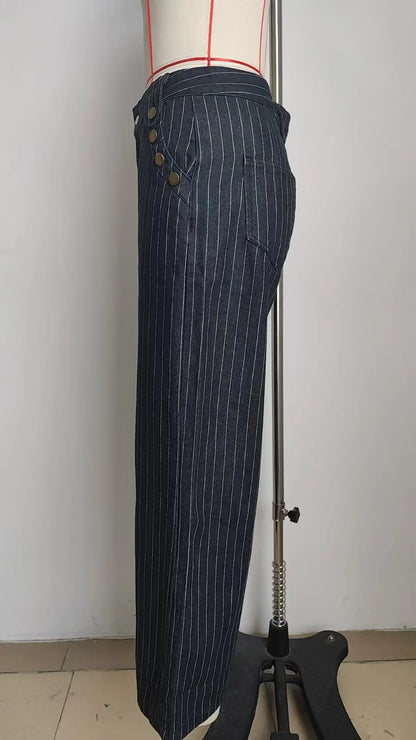Trendy Two-Piece Set – Sleeveless Darted Vest with Wide-Leg Trousers