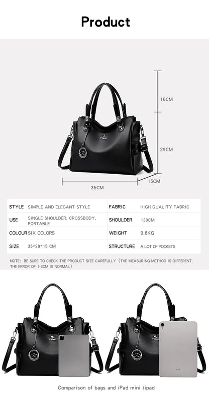 High-Quality Leather Handbag – Soft Shoulder Bag for Women
