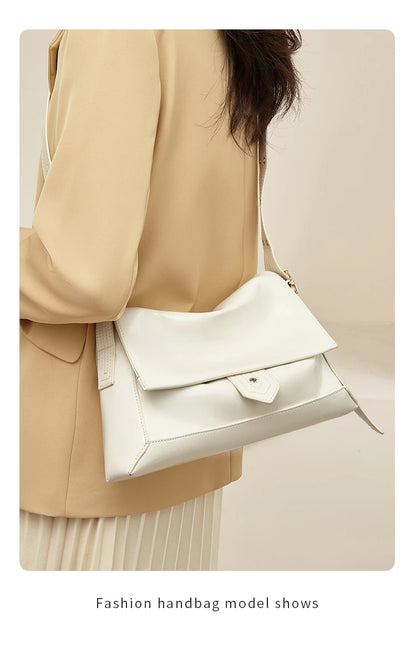Autumn Winter Women’s Tote Bag – FOXER Simple Split Leather Crossbody Bag
