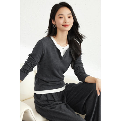 Casual Women’s Tracksuit – VIMLY Two-Piece with Loose Fit Pants