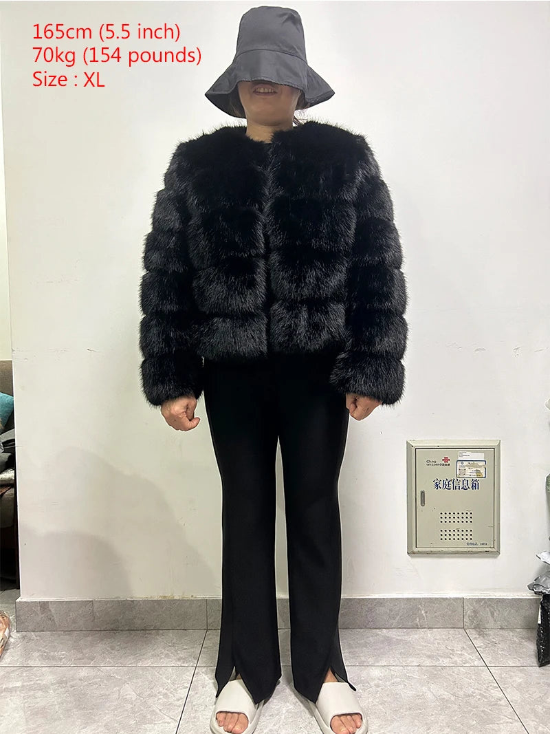 Fashion & Warm – Thick Faux Fur Coat Women’s Winter Wear