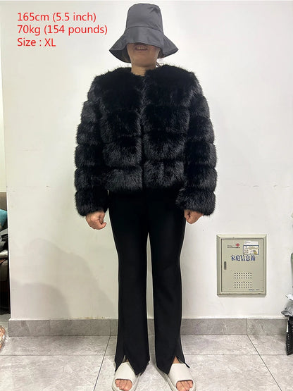 Fashion & Warm – Thick Faux Fur Coat Women’s Winter Wear